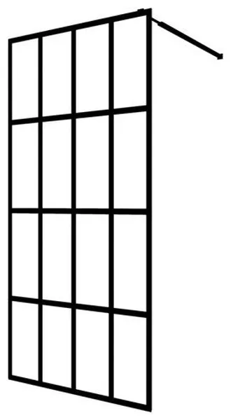 vidaXL Shower Enclosure Walk-in Shower Screen Frosted Tempered Glass 35.4"x76.8"