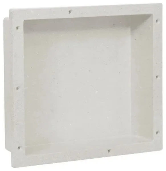 vidaXL Shower Niche Bathroom Storage Furniture Matt White 16.1"x14.2"x3.9"