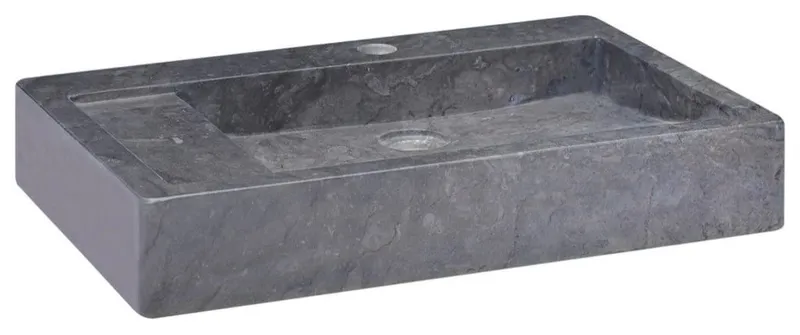 vidaXL Sink Black 22.8"x15.4"x3.9" Marble