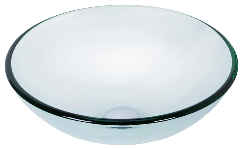 VIGO Giovanni 17"L x 17"W x 6"H Glass Round Vessel Bathroom Sink in Iridescent