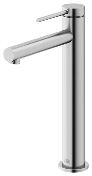 VIGO Jewel 11" H Single Handle Single Hole Bathroom Vessel Faucet, Brushed Nickel