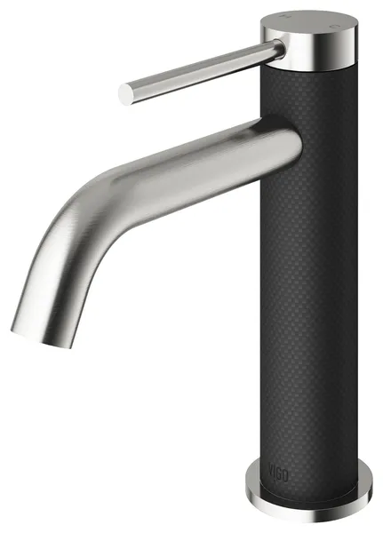 VIGO Madison 8" H Single Handle Single Hole Bathroom Faucet, Brushed Nickel, Without Extras