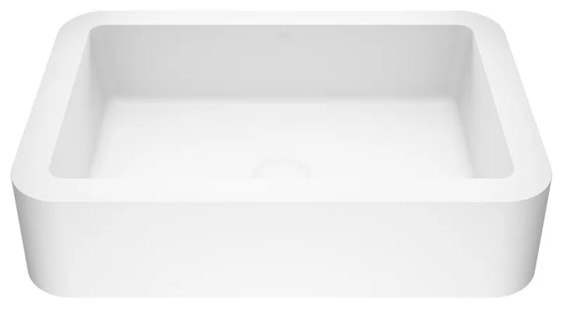 VIGO Petunia 23"L x 16"W x 6"H Matte Stone Rectangular Bathroom Vessel Sink
