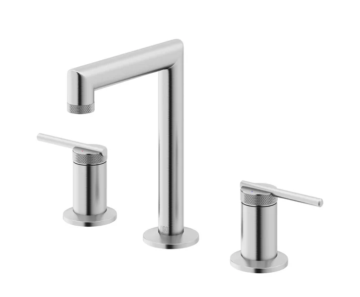 Vigo VG01304 Sterling 1.2 GPM 7" H Double Handle Widespread - Brushed Nickel