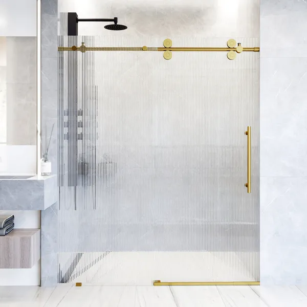 Vigo VG6041FL6074R Elan 74"H x 60"W Sliding Frameless Shower Door - Matte