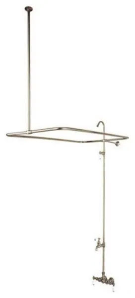 Vintage 3-3/8" Wall Mount Tub Filler, Satin Nickel