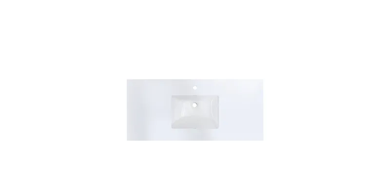 Viterbo 49"  Engineered stone Vanity Top in White with White Sink