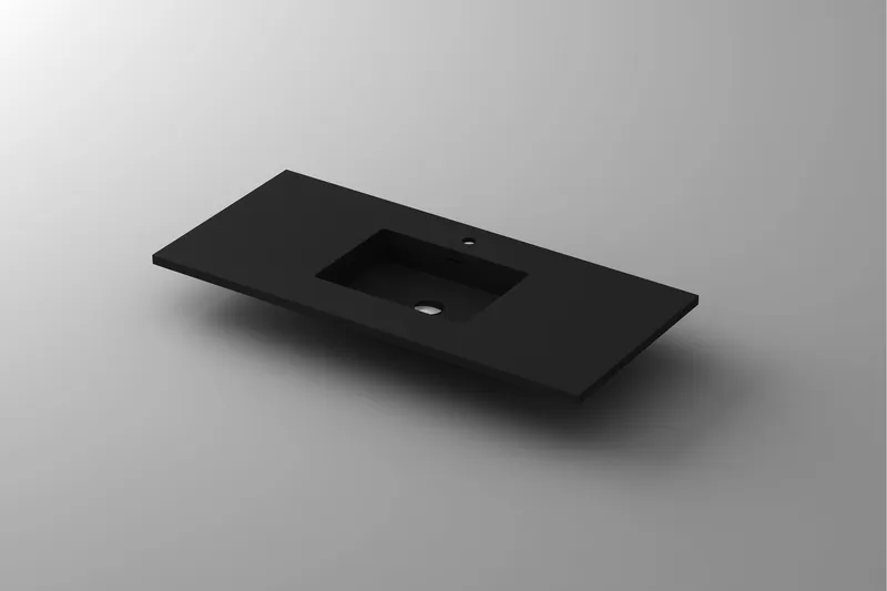VIVA Stone 48" Matte Black - Solid Surface Countertop
