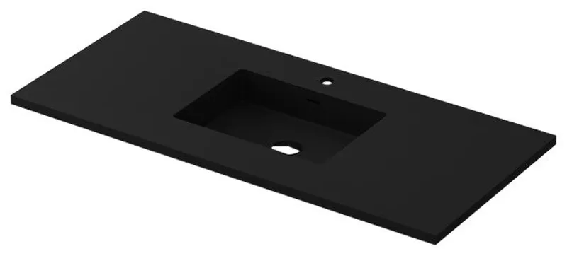 VIVA Stone 48" Matte Black Solid Surface Countertop