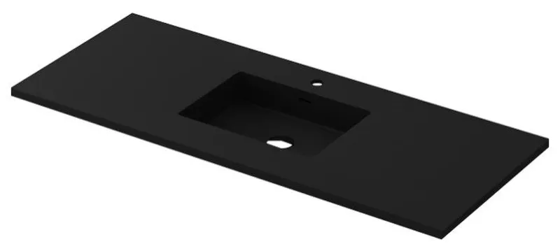 VIVA Stone 54" Matte Black Solid Surface Countertop