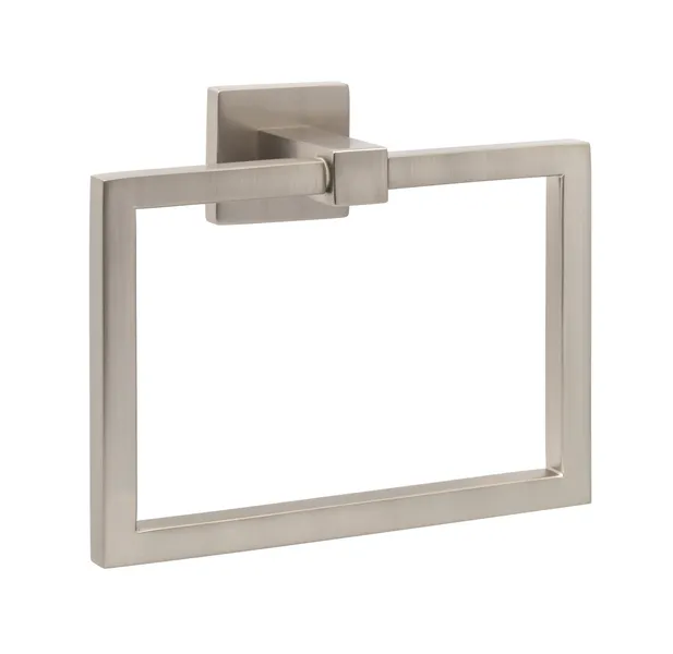 Vlora Bath Series, Towel Ring, Satin Nickel