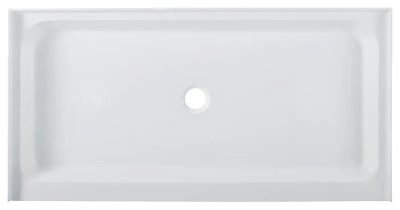 Voltaire 60 x 30 Acrylic White, Single-Threshold, Center Drain, Shower Base