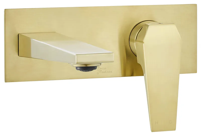 Voltaire Single-Handle, Wall-Mount, Bathroom Faucet, Brushed Gold