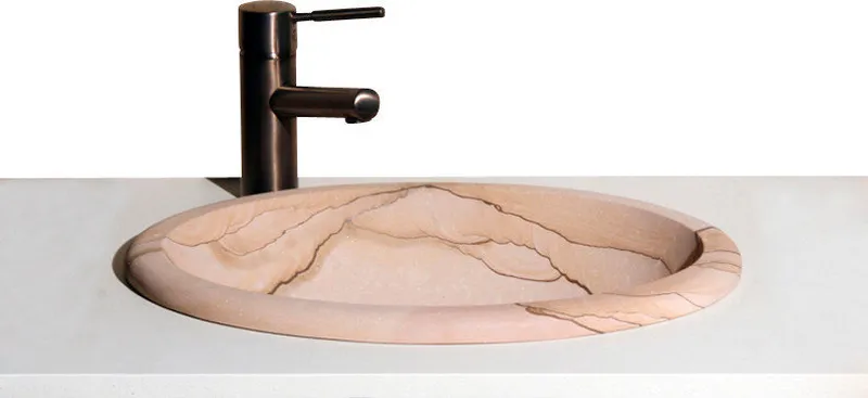VUMO17 Sand Dune Honed Deck mount sink