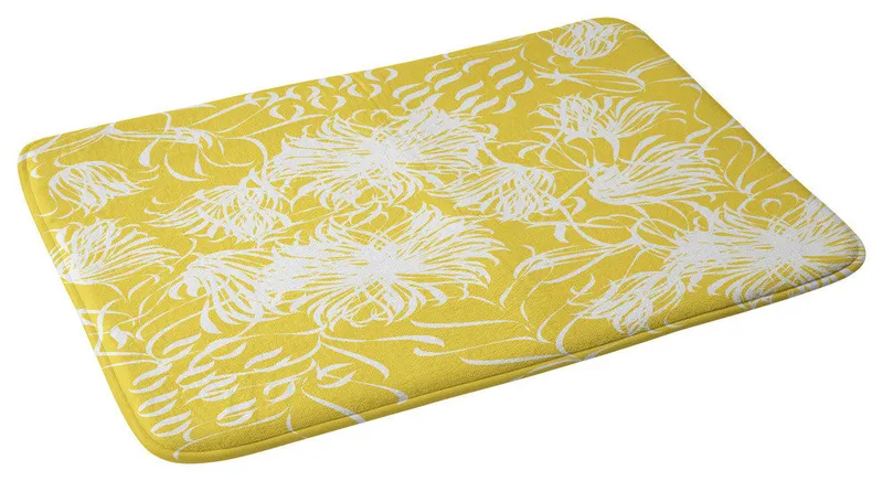 Vy La Bright Breezy Yellow Memory Foam Bath Mat