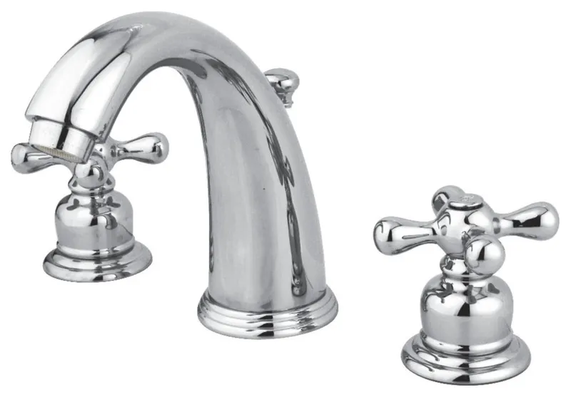 Water Saving Victorian Widespread Lavatory Faucet, Chrome