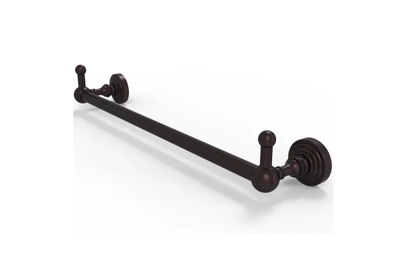 Waverly Place 24" Towel Bar and Integrated Hooks, Antique Bronze