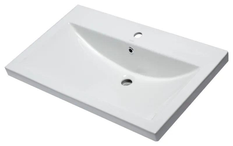 White Ceramic 32"x19" Rectangular Drop In Sink