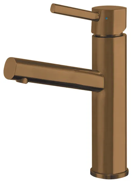 Whitehaus WHS1206-SB-CO Waterhaus Stainless Steel Lavatory Faucet, Copper