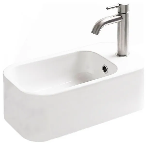 WS Bath Collections Cosa Mini 48R - 86103R Cosa 18-7/8" Rectangle - Gloss White