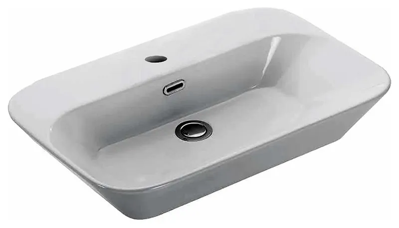 WS Bath Collections Edge 4465.01 Edge 25-2/5" Vessel Bathroom - White