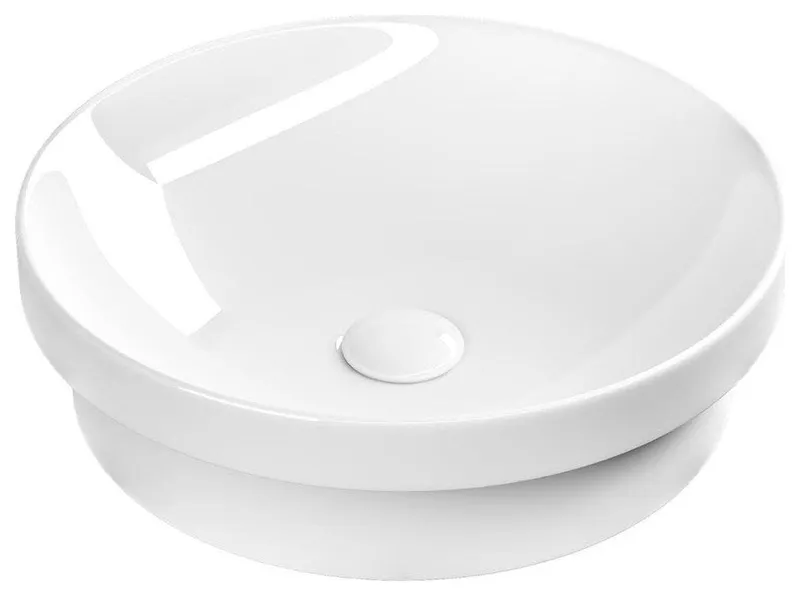WS Bath Collections Fly 3041 Fly 16-7/8" Circular Ceramic Drop In - Glossy