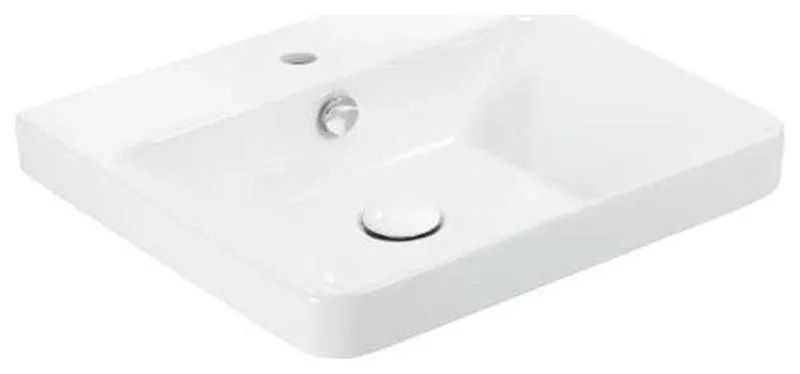 WS Bath Collections Luxury 50.01 Luxury 19-11/16" Rectangular - Glossy White