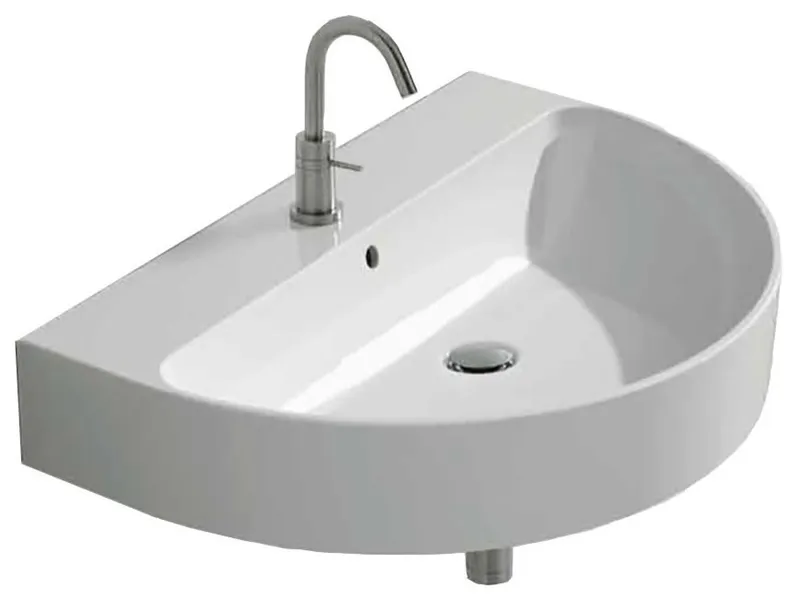 WS Bath Collections Normal 50A 19-11/16" Ceramic Wall Mounted / - White