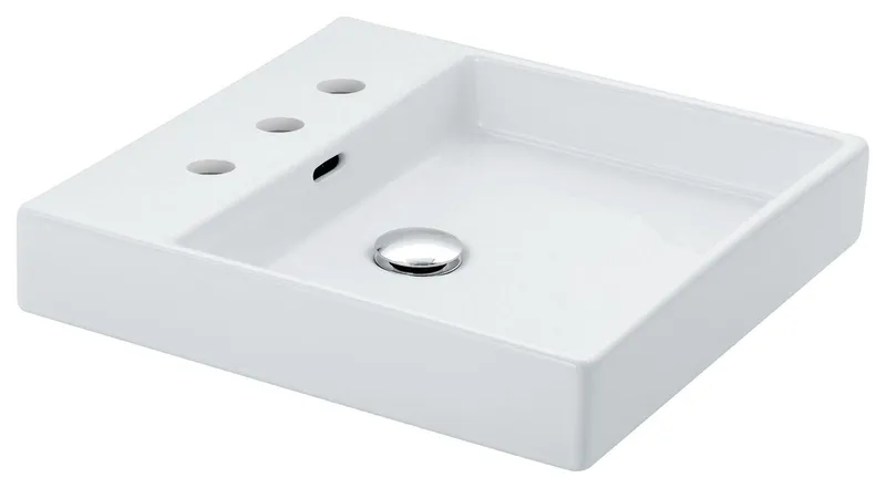 WS Bath Collections Plain 45A.03 17-11/16" Ceramic Vessel - White